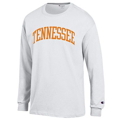 Men's Champion White Tennessee Volunteers Basic Arch Long Sleeve T-Shirt
