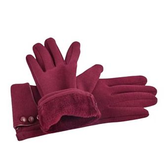 Womens Gloves Winter Touchscreen Texting Phone Windproof Gloves Red