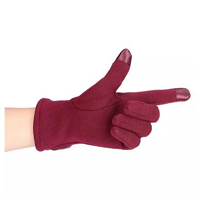 Womens Gloves Winter Touchscreen Texting Phone Windproof Gloves Red
