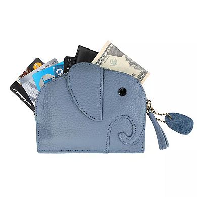 Women Wristlet Mini Pouch Wallet with Keychain Soft Real Leather