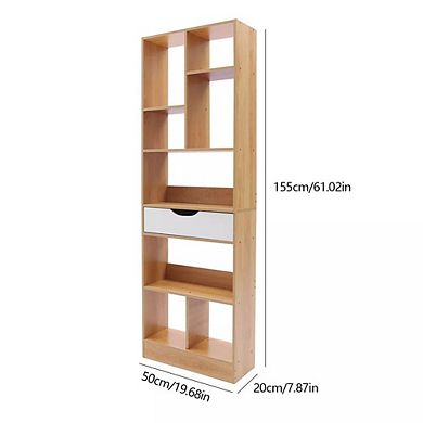 Wooden Bookshelf Storage Organizer 8 Shelves Cube