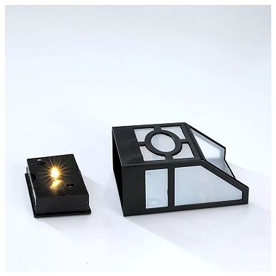 Solar Fence Lights Outdoor Wall Garden Light 2 Pack