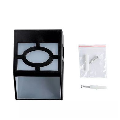 Solar Fence Lights Outdoor Wall Garden Light 2 Pack