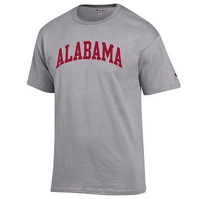 Men's Champion Heather Gray Alabama Crimson Tide Basic Arch T-Shirt