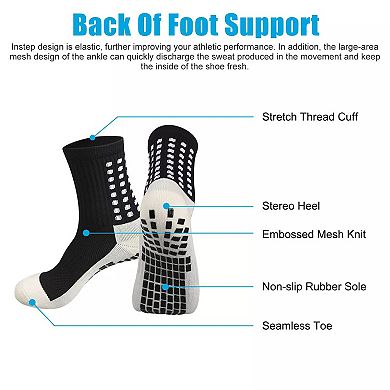 Sport Socks Anti Slip with Grip 3 Pairs