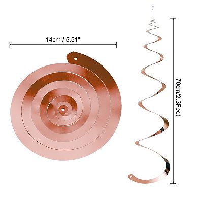 18 Pcs Party Hanging Swirls Single Strip Hanging Decorations 27.6" Foil Swirling Hanging Streamers