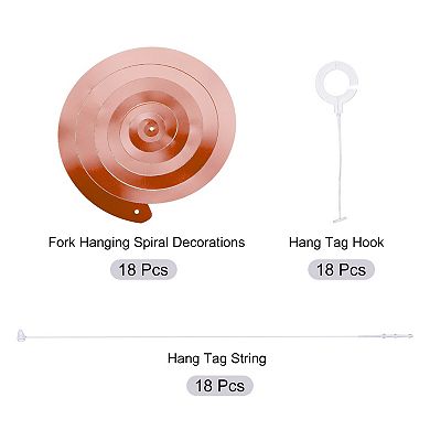 18 Pcs Party Hanging Swirls Single Strip Hanging Decorations 27.6" Foil Swirling Hanging Streamers