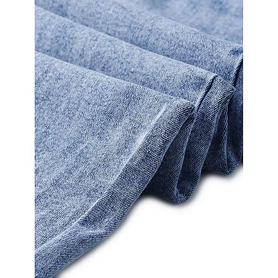 Women Maternity Jeans Straight Leg Cuffed Comfy Stretch Over Belly Support Pregnant Denim Work Pants