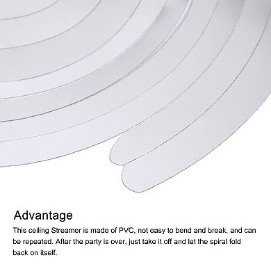 18 Pcs Party Hanging Swirls Double Strips Hanging Decorations 27.6" Foil Swirling Hanging Streamers