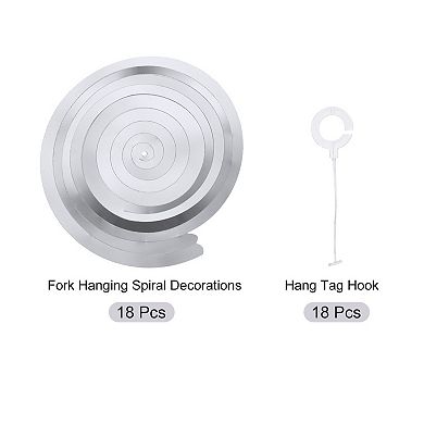 18 Pcs Party Hanging Swirls Double Strips Hanging Decorations 27.6" Foil Swirling Hanging Streamers