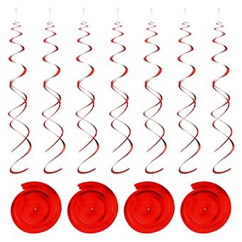 18 pc Party Hanging Swirls Double Strips Hanging Decorations 27.6" Foil Swirling Hanging Streamers