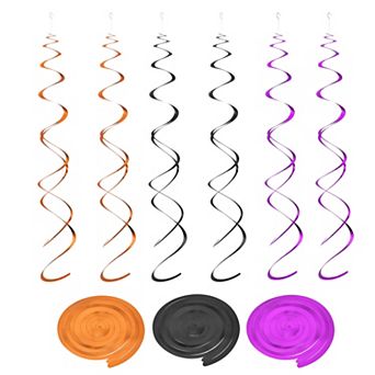 30 pc Party Hanging Swirls Double Strips Streamer Ceiling Decorations with Hang Tag Hook