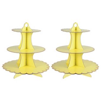 2 pc Cupcake Stand, 3 tier Cupcake Stand Tower, Cardboard Dessert Cup Cake Stand Tower