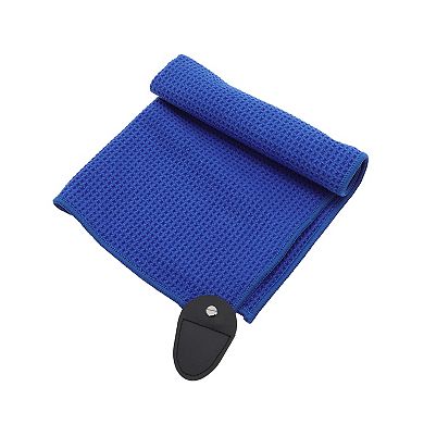 Soft Waffle Pattern Golf Towel for Cleaning Golf Balls and Clubs - 1 Piece Microfiber Towel