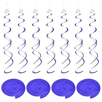 28 pc Party Hanging Swirls Double Strips Streamer Ceiling Decorations with Hang Tag Hook