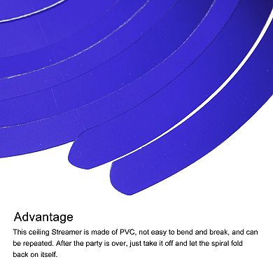 30 Pcs Party Hanging Swirls Double Strips Hanging Decorations 27.6" Foil Swirling Hanging Streamers