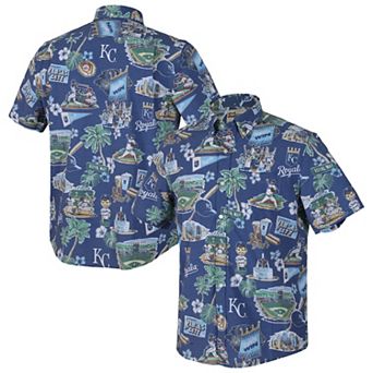 Men's�Reyn Spooner Royal Kansas City Royals Scenic Tri-Blend Button-Down Shirt