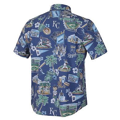 Men's Reyn Spooner Royal Kansas City Royals Scenic Tri-Blend Button-Down Shirt
