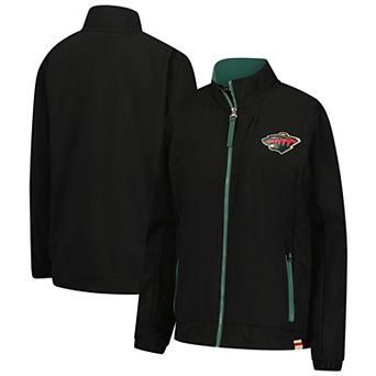 Women's Fanatics Black Minnesota Wild Authentic Pro Rink Coaches Full-Zip Jacket