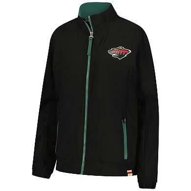 Women's Fanatics Black Minnesota Wild Authentic Pro Rink Coaches Full-Zip Jacket