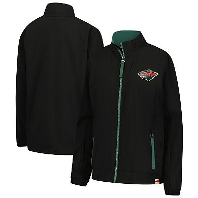 Women's Fanatics Black Minnesota Wild Authentic Pro Rink Coaches Full-Zip Jacket