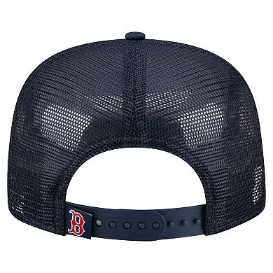 Men's New Era Navy Boston Red Sox Retro Satin Script Golfer Adjustable Hat