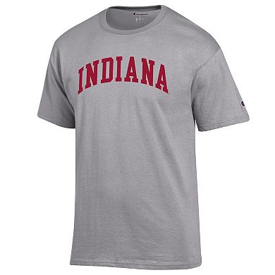 Men's Champion Heather Gray Indiana Hoosiers Basic Arch T-Shirt