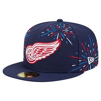Men's�New Era Navy Detroit Red Wings Americana Fireworks 59FIFTY Fitted Hat