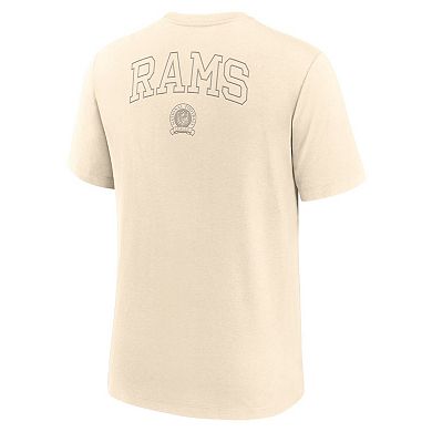 Men's Nike Cream Los Angeles Rams Glory Tri-Blend T-Shirt
