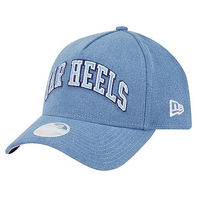 Women's New Era Denim North Carolina Tar Heels A-Frame 9FORTY Adjustable Hat