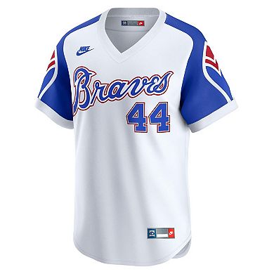 Men's Nike Hank Aaron White Atlanta Braves Throwback Cooperstown Collection Limited Jersey