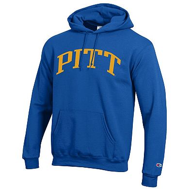 Men's Champion Royal Pitt Panthers Basic Arch Fleece Pullover Hoodie