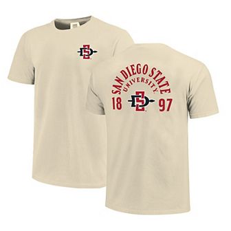 Men's Cream San Diego State Aztecs Comfort Colors Mascot Overlay T-Shirt