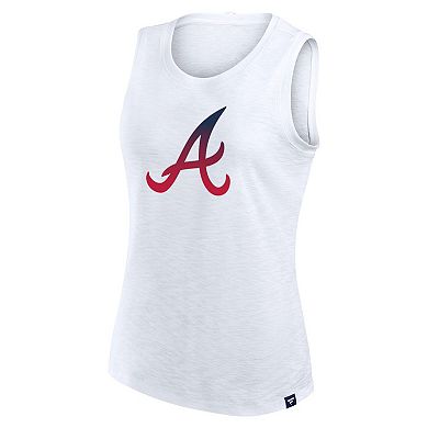 Women's Fanatics White Atlanta Braves Activate Slub Tank Top