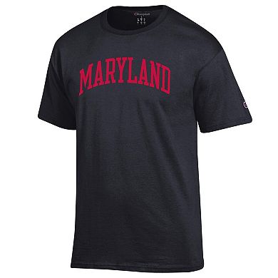 Men's Champion Black Maryland Terrapins Basic Arch T-Shirt