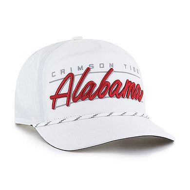 Men's '47 White Alabama Crimson Tide Condor Hitch brrr Adjustable Hat