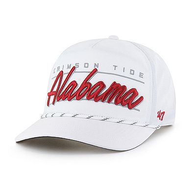 Men's '47 White Alabama Crimson Tide Condor Hitch brrr Adjustable Hat