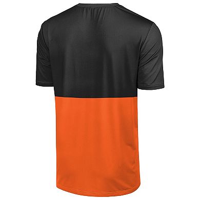 Men's FOCO Black/Orange Baltimore Orioles Big Logo Mascot T-Shirt