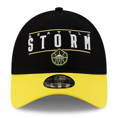 Unisex New Era Black/Yellow Seattle Storm 2025 WNBA Draft 9TWENTY Adjustable Hat