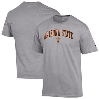 Men's Champion® Heather Gray Arizona State Sun Devils Arch Over Logo T-Shirt