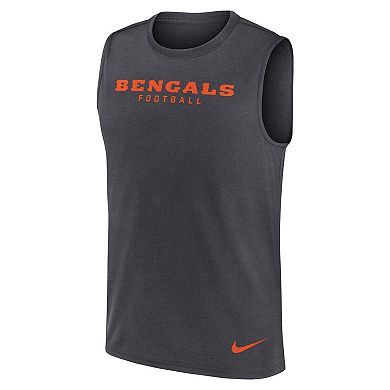 Men's Nike Gray Cincinnati Bengals Primetime Legend Performance Muscle Tank Top