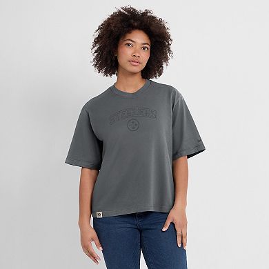 Women's Nike Charcoal Pittsburgh Steelers Glory Arch Boxy T-Shirt