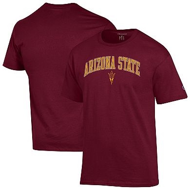 Men's Champion® Maroon Arizona State Sun Devils Arch Over Logo T-Shirt