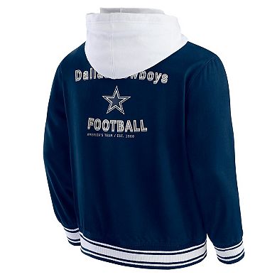 Men's NFL x Darius Rucker Collection by Fanatics Navy Dallas Cowboys Full-Snap Hoodie Jacket