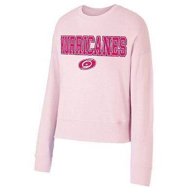 Women's Concepts Sport Pink Carolina Hurricanes Tonal Pullover Sweatshirt