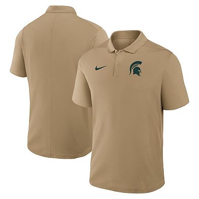 Men's Nike Tan Michigan State Spartans Primetime Victory Primary Logo Performance Polo