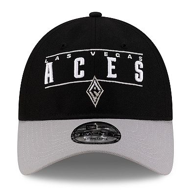 Unisex New Era Black/Silver Las Vegas Aces 2025 WNBA Draft 9TWENTY Adjustable Hat