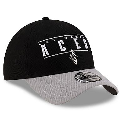 Unisex New Era Black/Silver Las Vegas Aces 2025 WNBA Draft 9TWENTY Adjustable Hat
