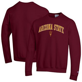 Men's Champion® Maroon Arizona State Sun Devils Arch Over Logo Pullover Sweatshirt