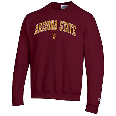 Men's Champion® Maroon Arizona State Sun Devils Arch Over Logo Pullover Sweatshirt